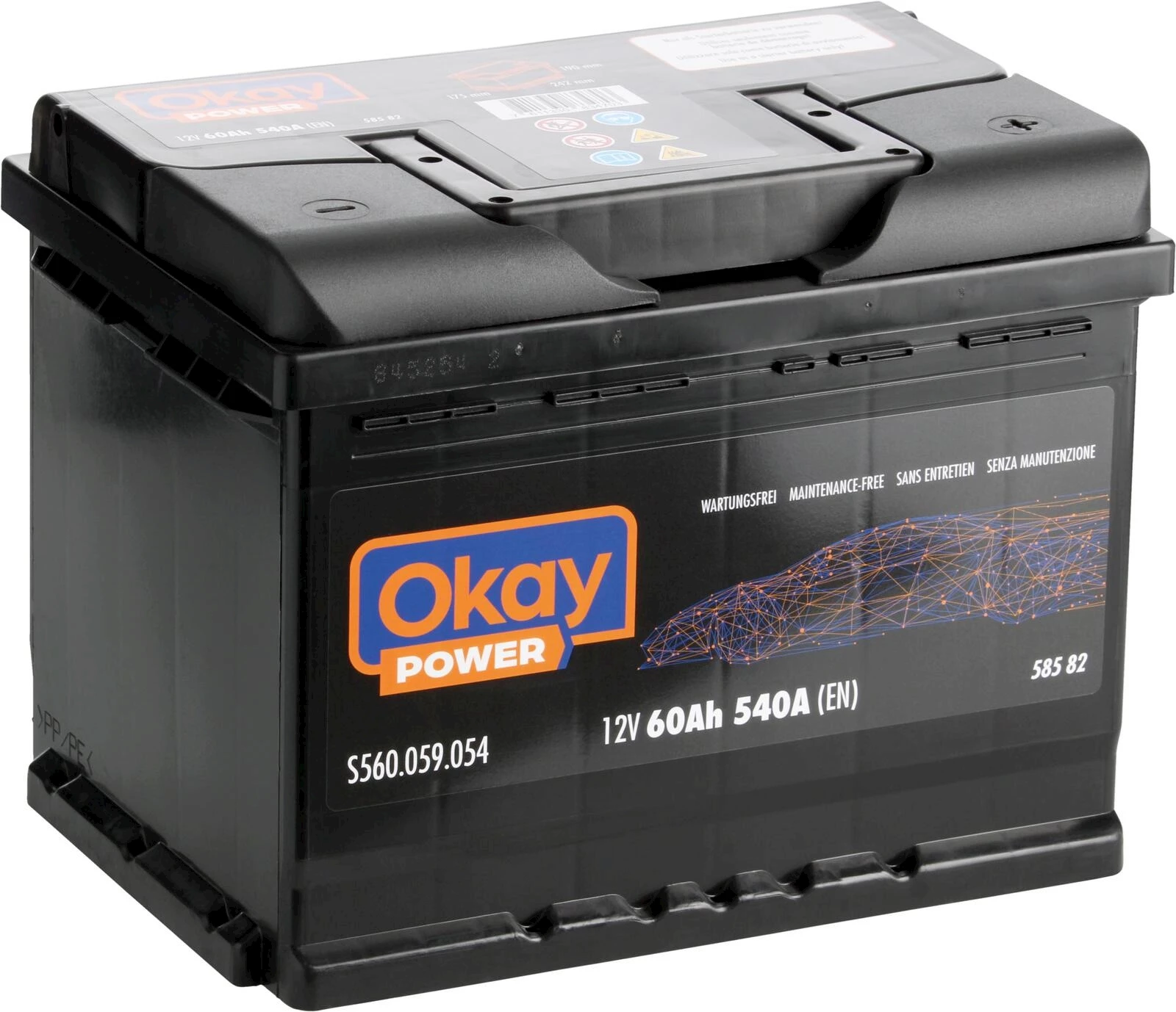 Starterbatterie OKAY Power 60Ah/540A kaufen Auto Zubehör LANDI
