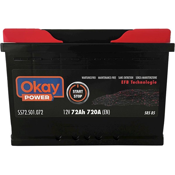 Starterbatterie OKAY EFB 72Ah/720A