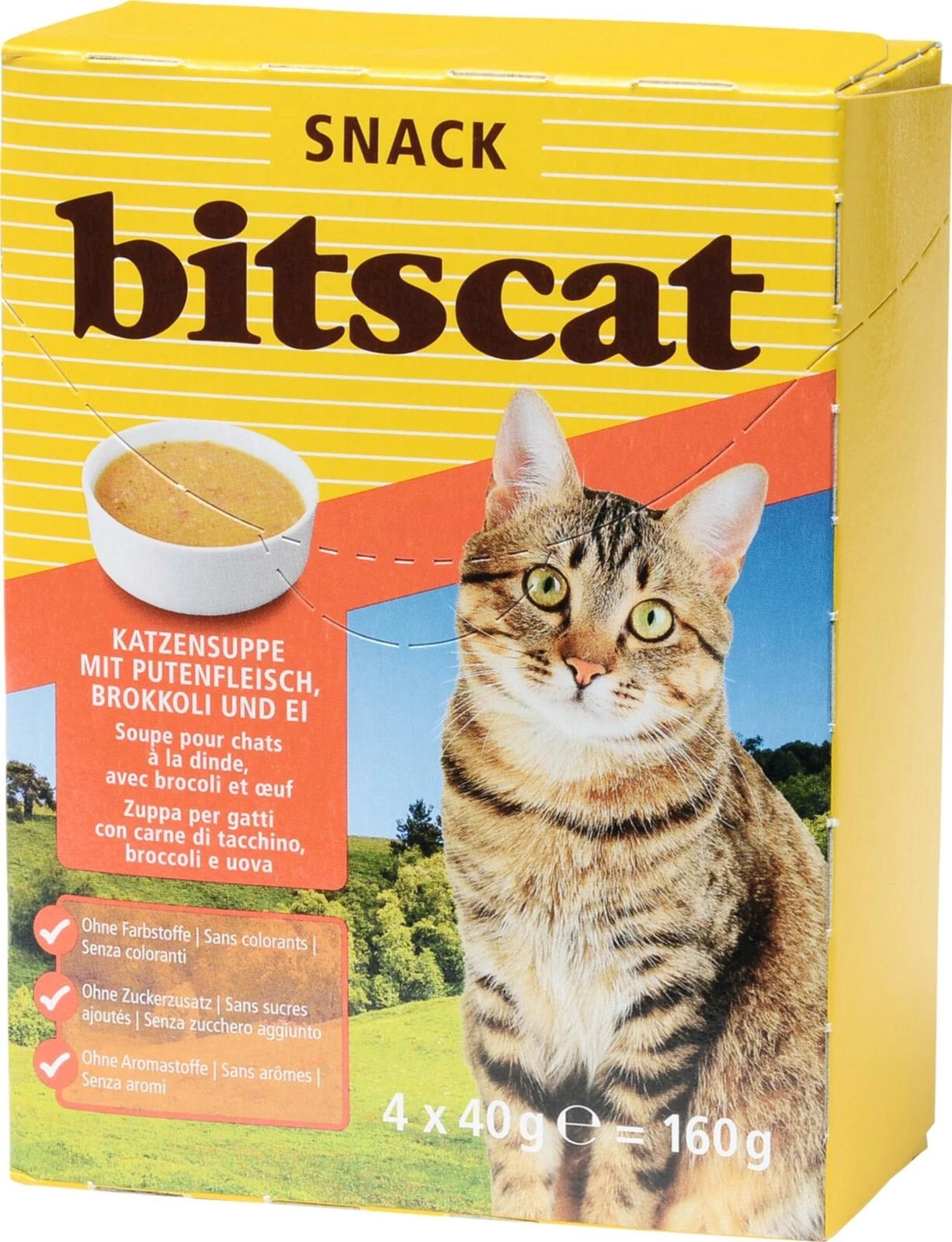 Bouillon pour chats dinde/brocoli 4x40 g Acheter Snacks chats LANDI