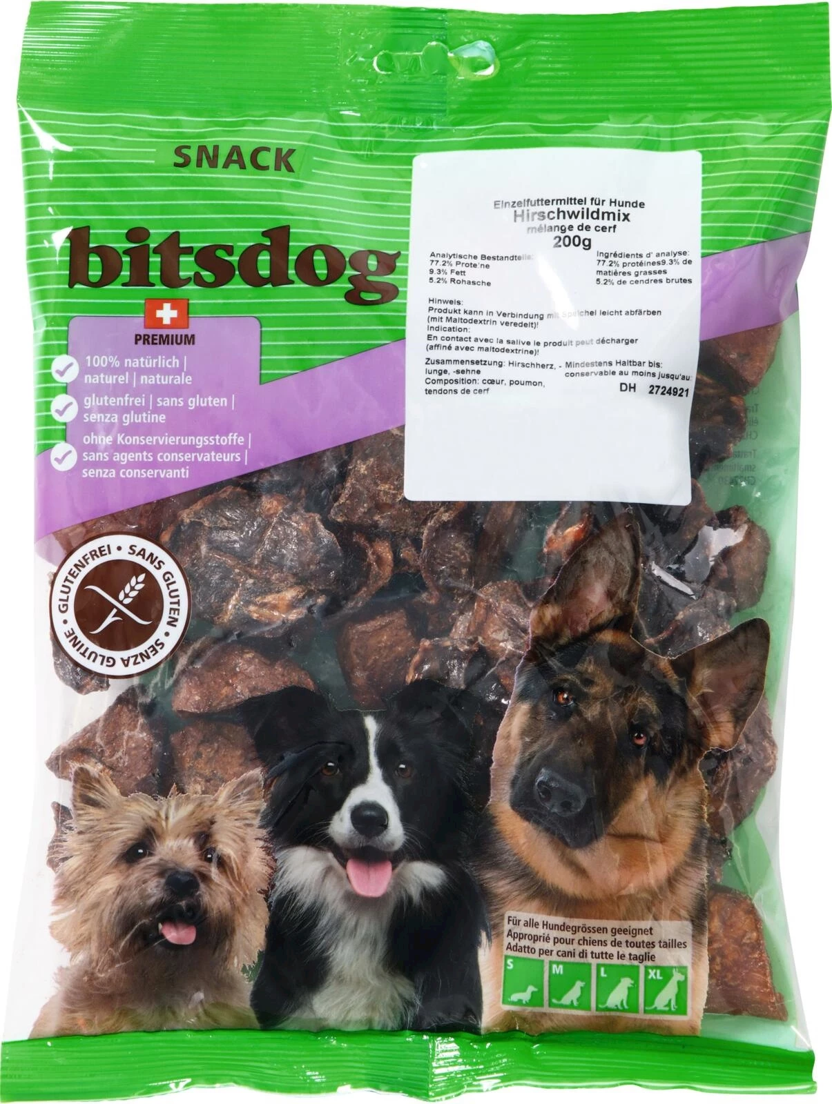 Hundesnack Hirschwildmix 200 g