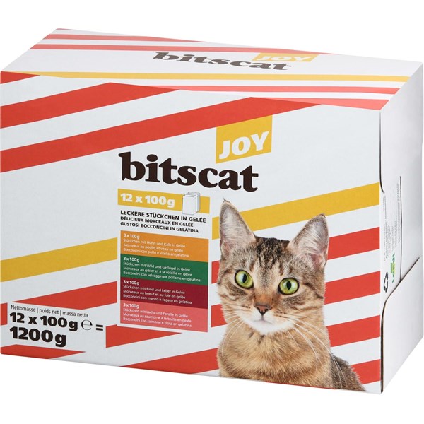 Katzenfutter bitscat Joy 12 × 100 g