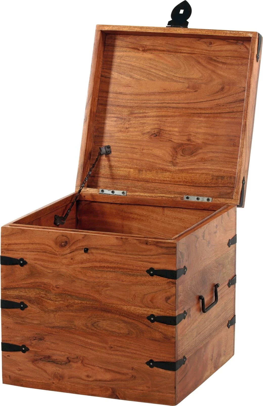 Coffre en bois artisanal beige 150x45x46h cm - Leroy Merlin