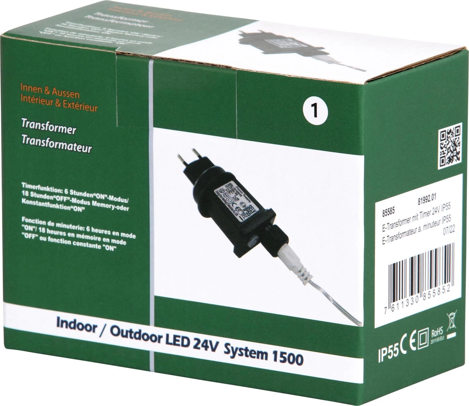 E-Transformateur a. minuteur IP55