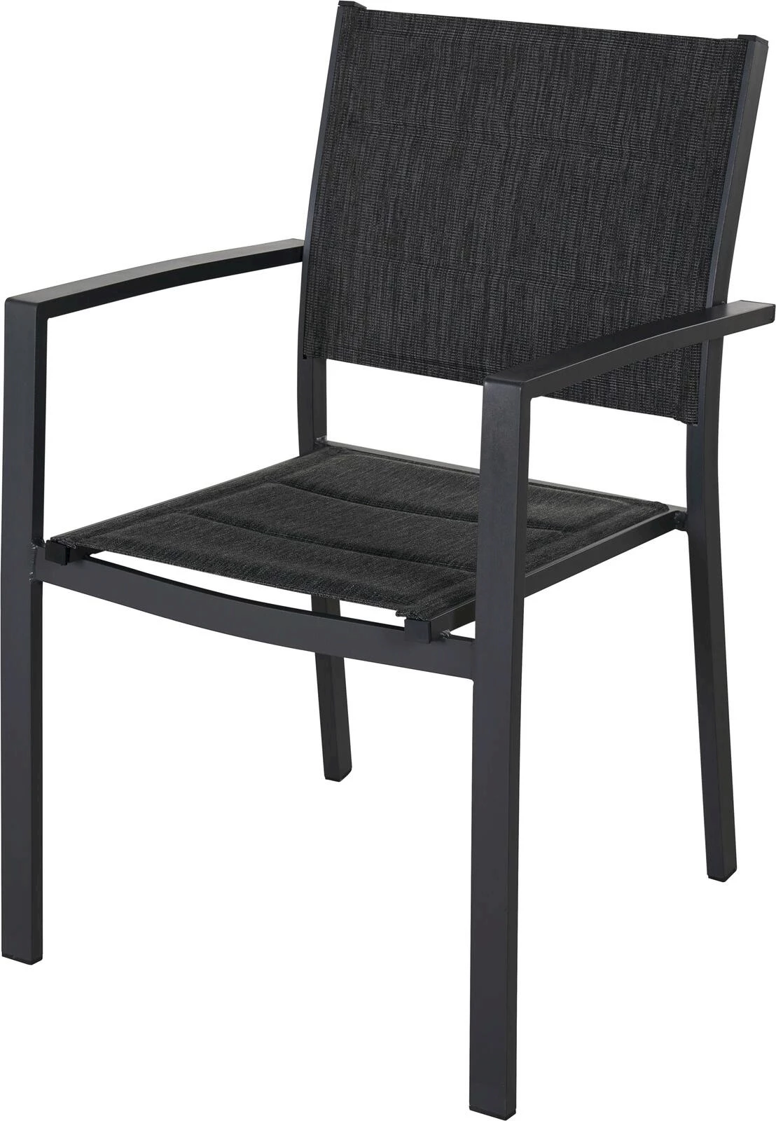 Chaise alu/textile rembourrée