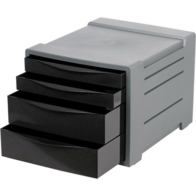 Boîte à 4 tiroirs noir Acheter - Articles de papeterie - LANDI