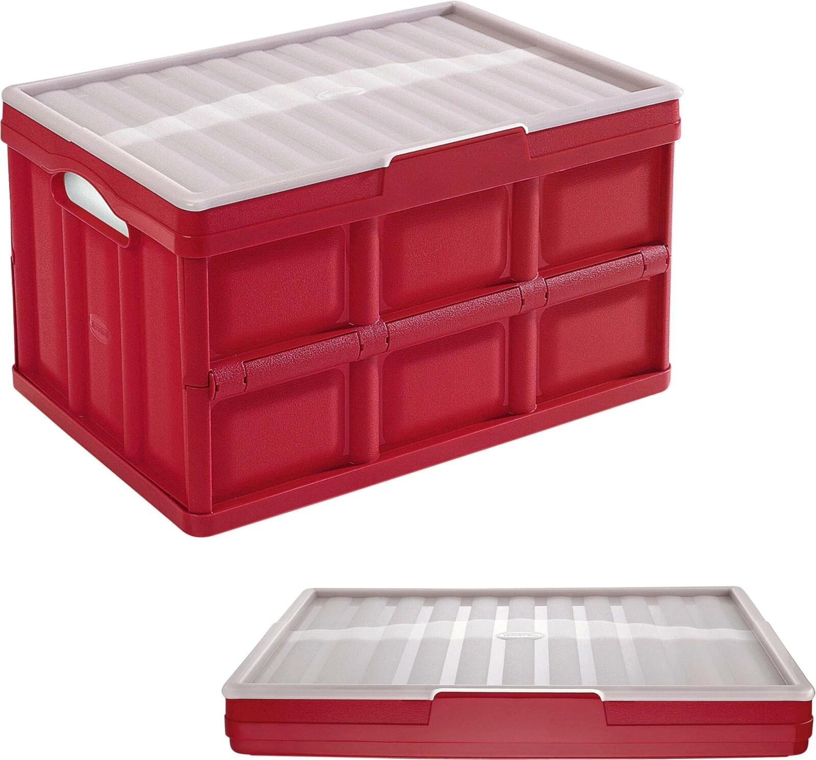 2-tlg. Faltbarer Müllcontainer Mit Deckel - Für Auto, Camping & Angeln