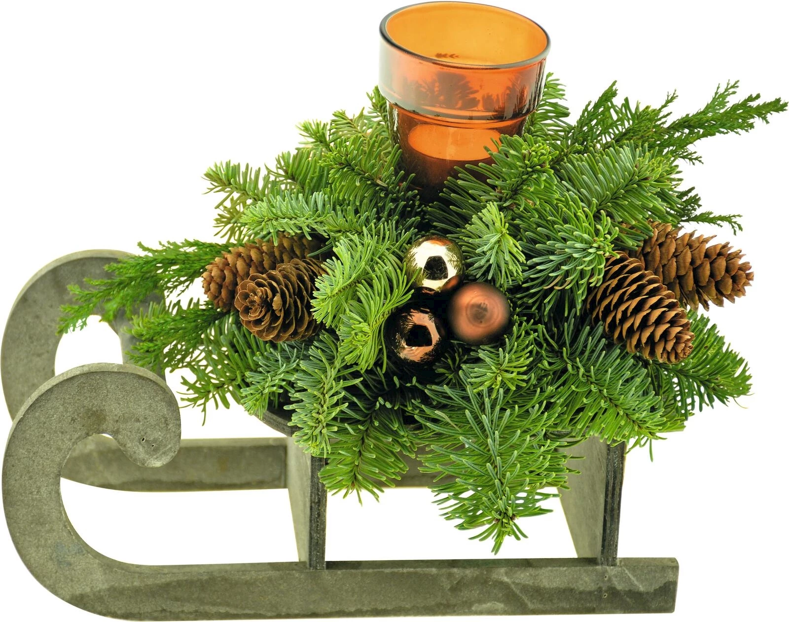 Weihnachtsarr. Schlitten natur 13x27 cm