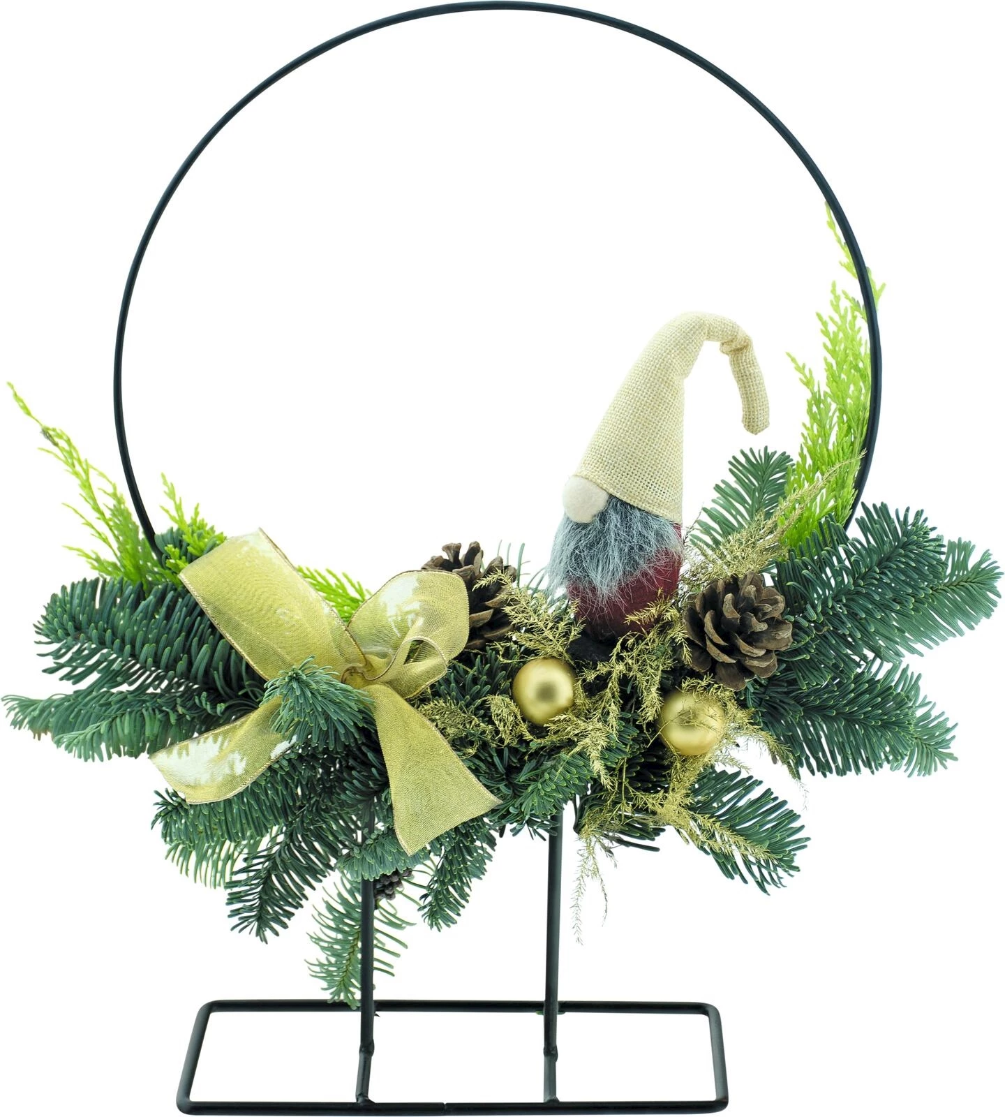 Weihnachtsarrangement Ring gold 11 cm