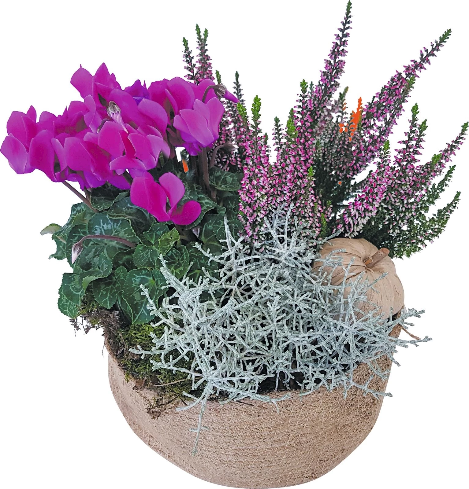 Leinenkorb niedrig bepfl. P22 cm