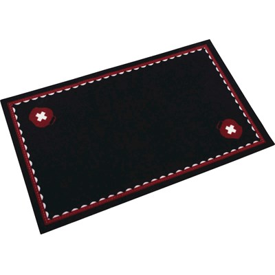 Teppichläufer schwarz 66 x 110 cm