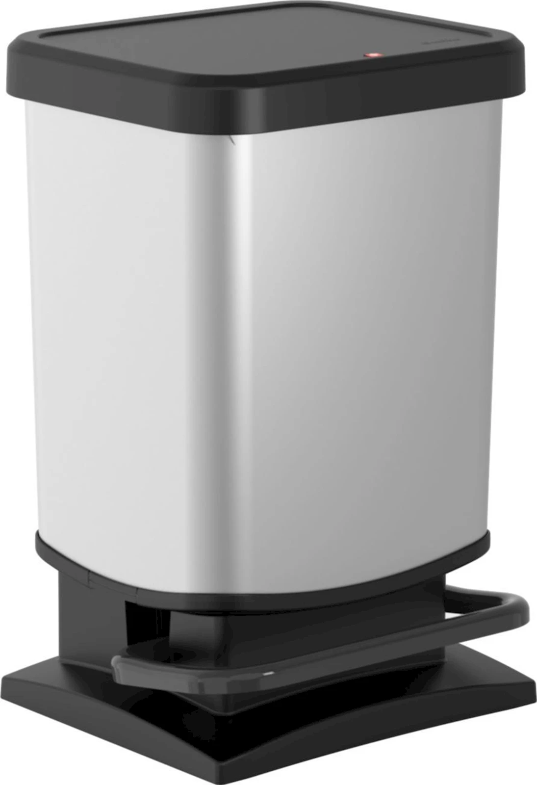 Poubelle à pédale 20l argent