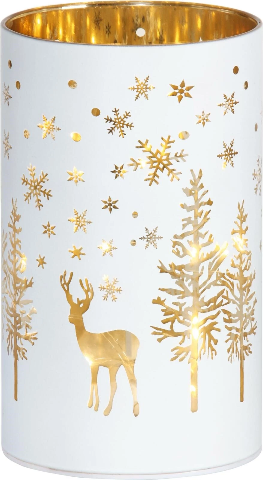 Lot De 4 Magnifiques Lanternes De Noël LED - Motifs Créatifs Festifs En Bronze - Lumière Chaude Sans Flamme Pour Noël, Halloween & Ramadan