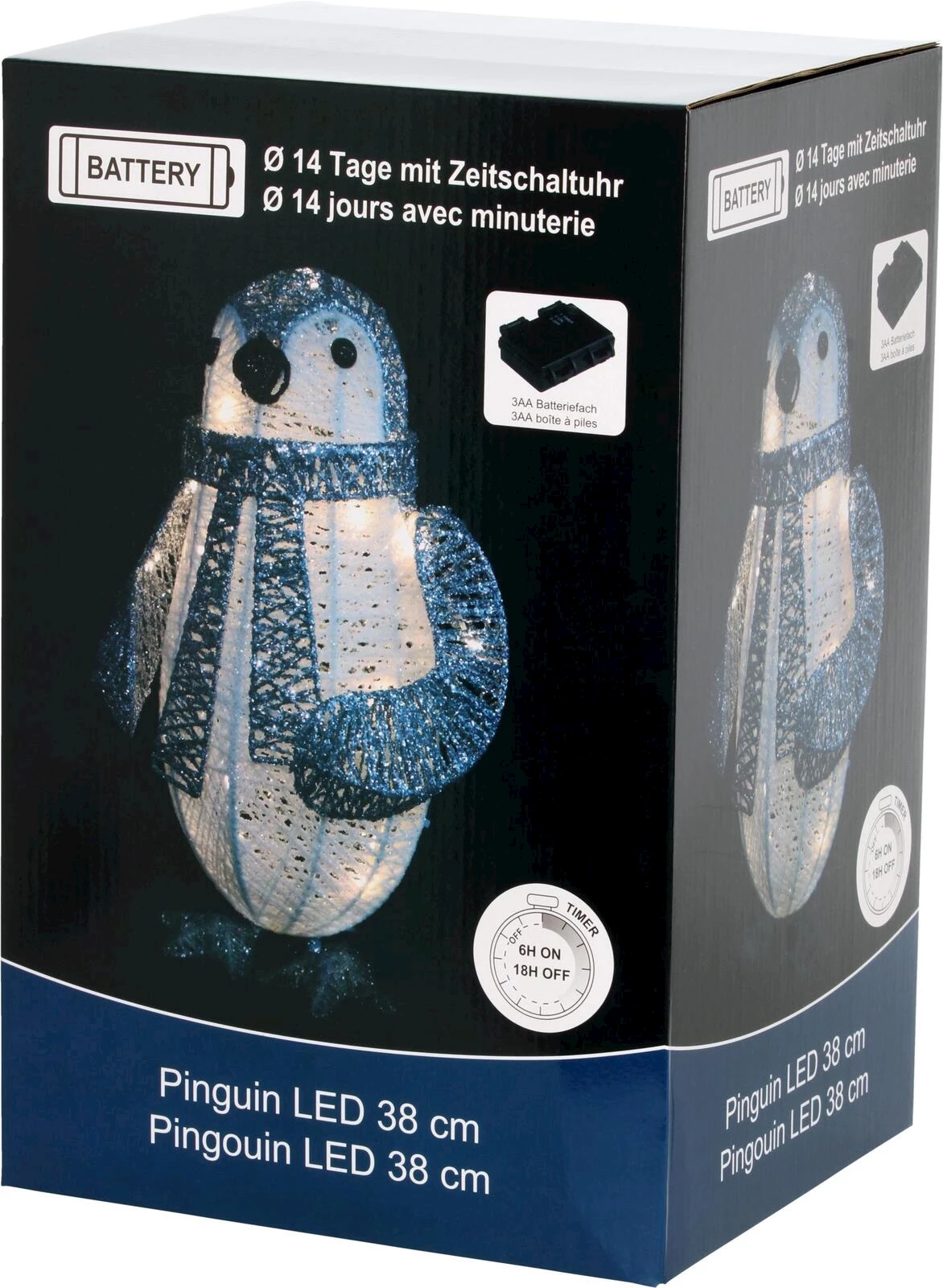 Pinguin LED 38 cm