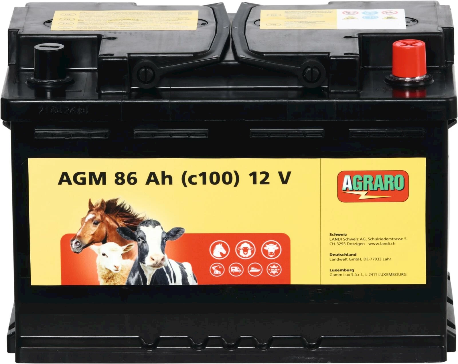 Batterie Agraro AGM 86Ah, 12V