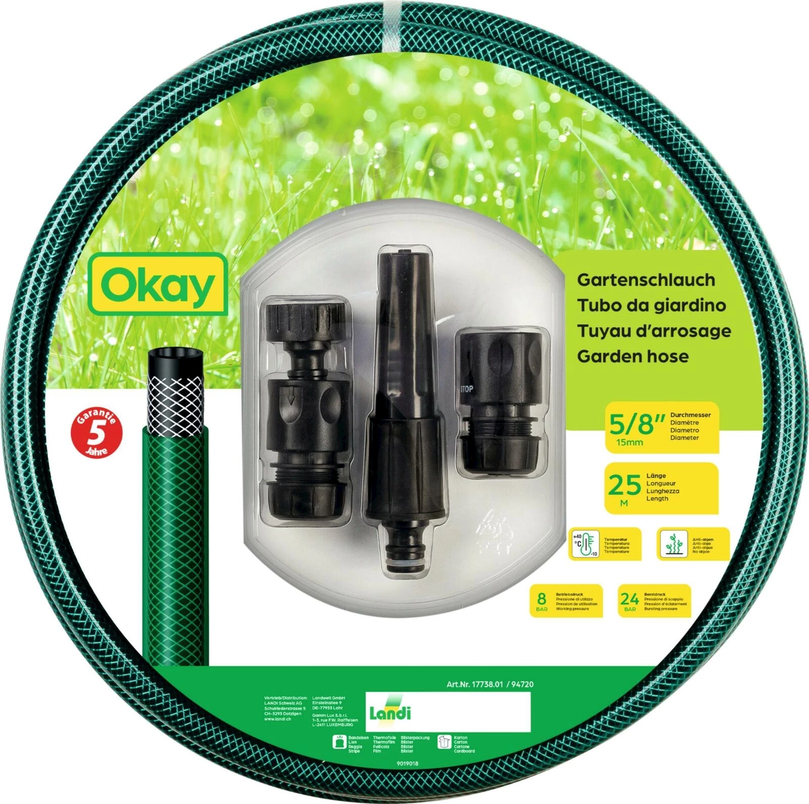 Wasserschlauch-Set 5/8'' 25 m