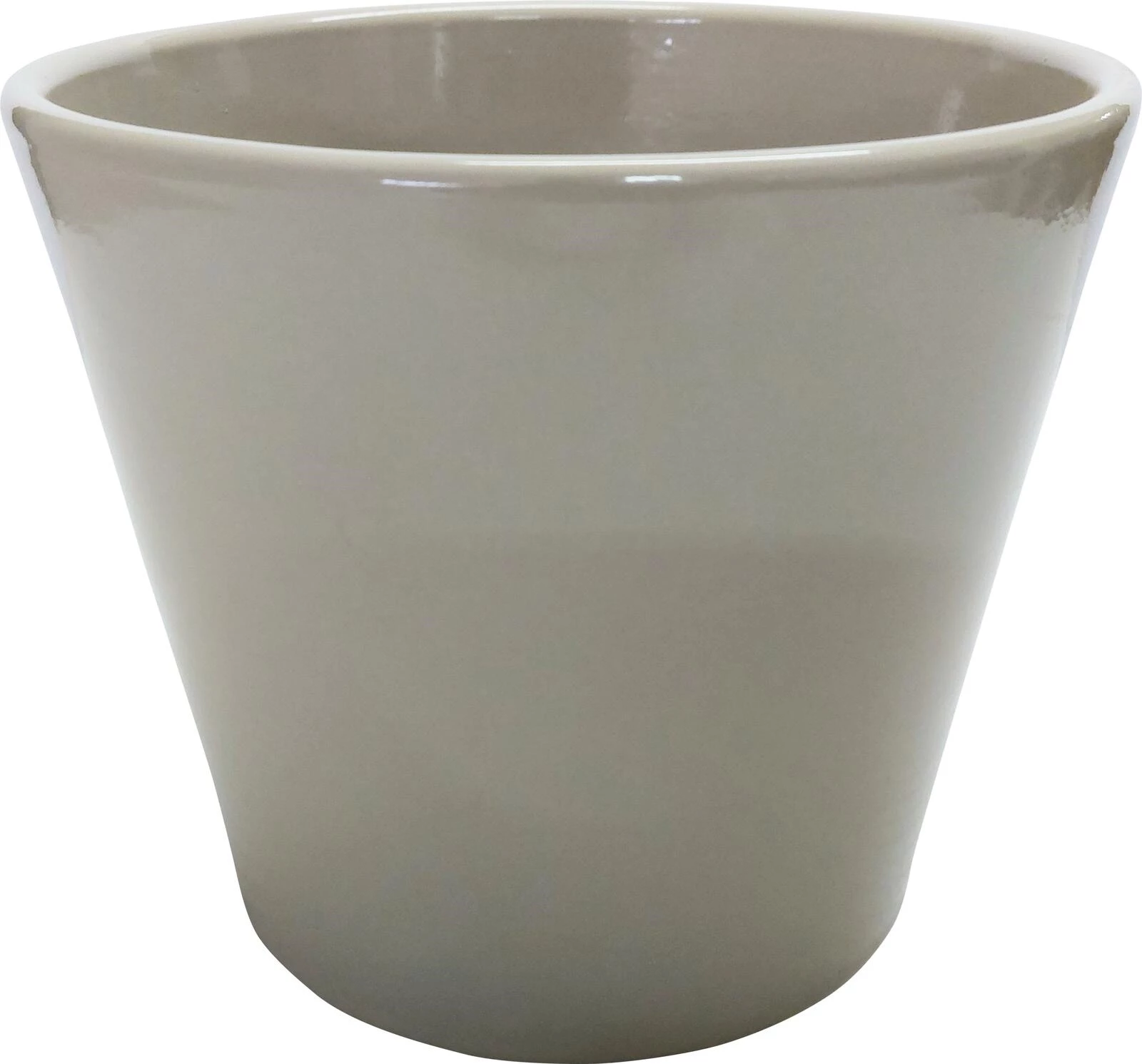 Topf Basic 13 cm  taupe konisch