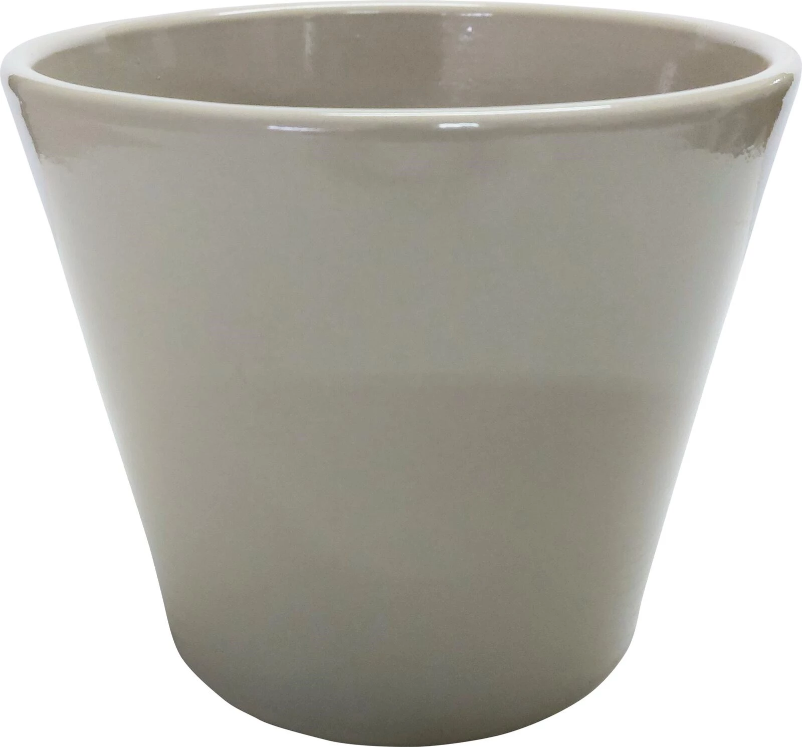 Topf Basic 14 cm  taupe konisch