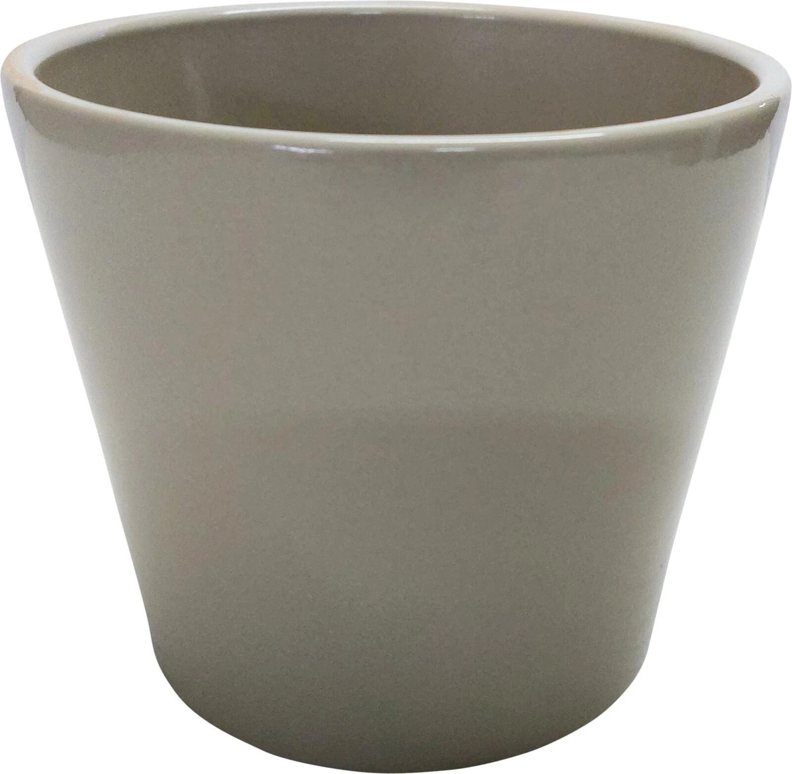 Topf Basic 22 cm  taupe konisch