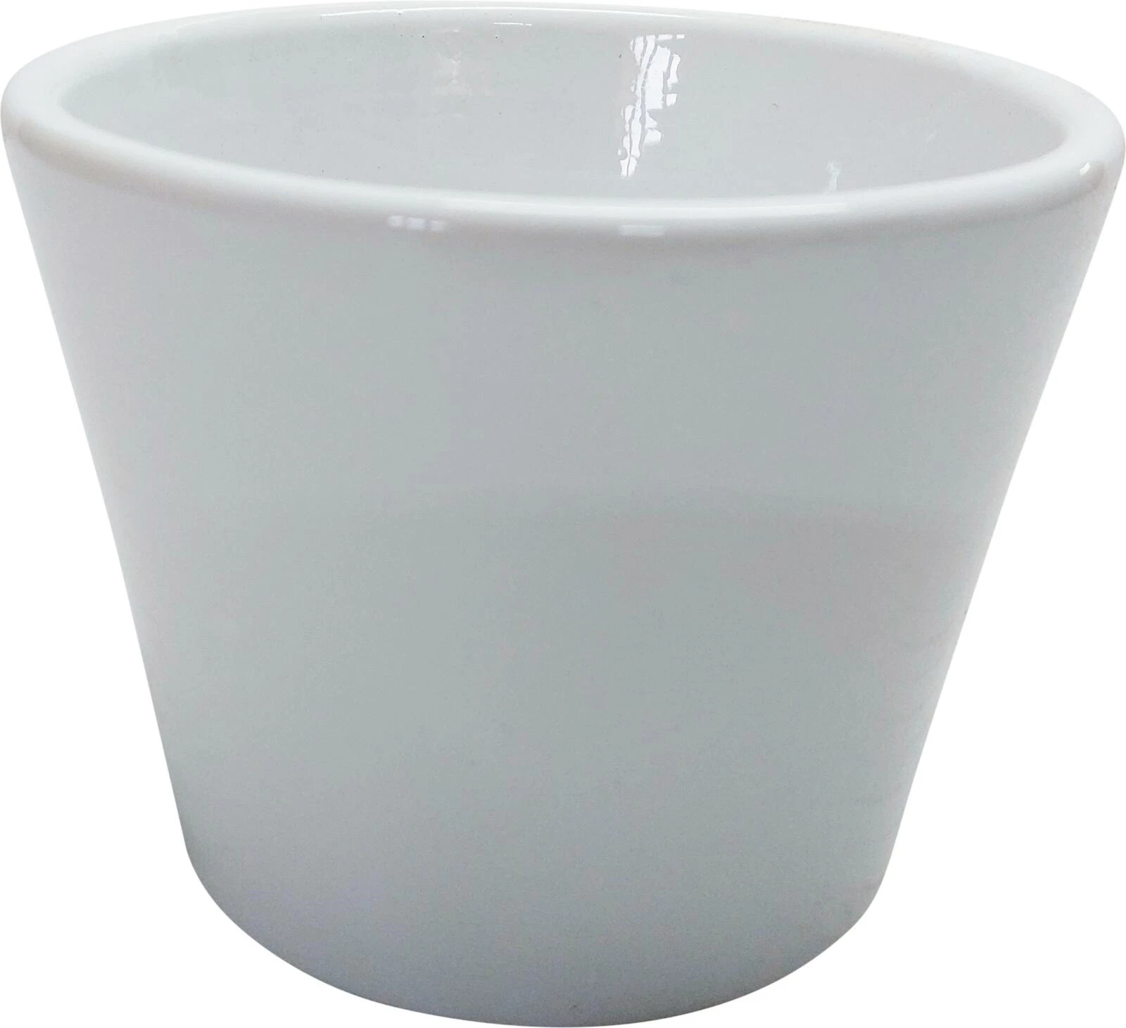 Topf Basic 7.5 cm weiss konisch