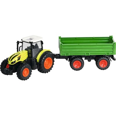 Traktor mit Anhänger grün