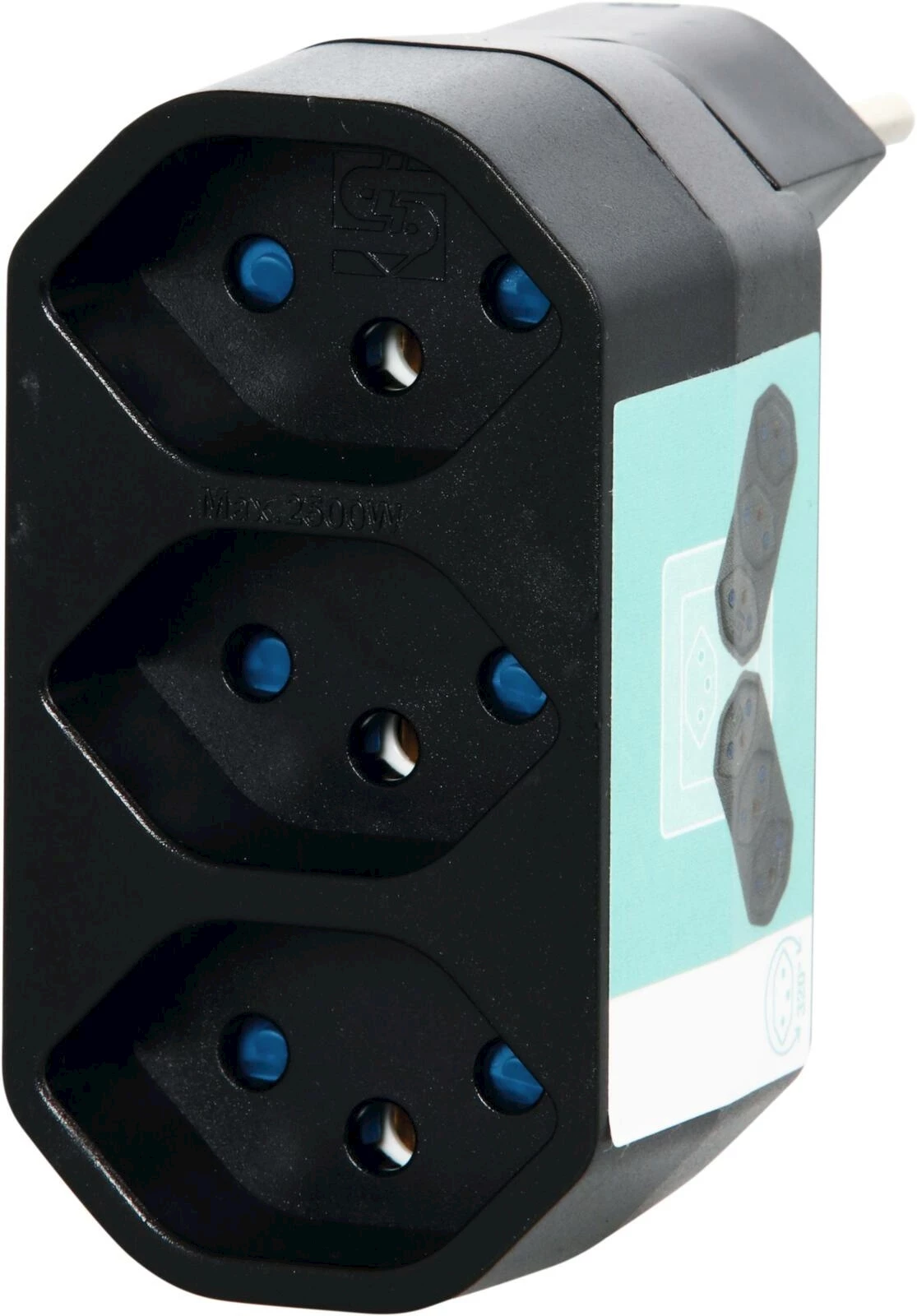 Mehrfachadapter 3 × T13 schwarz