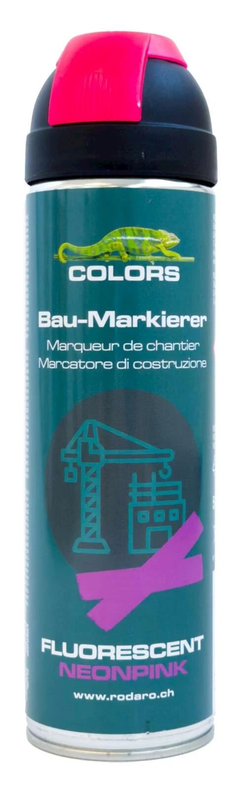 ROCOL TOP Markierungsspray Cherry/pink – 500 Ml, Acrylharz-Spray Für Baustelle, Forst, Metall, Holz, Witterungsbeständig
