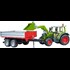Traktor mit Anhänger und Frontschaufel