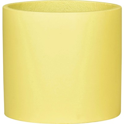 Pot Ciment Cube jaune 21×20 cm