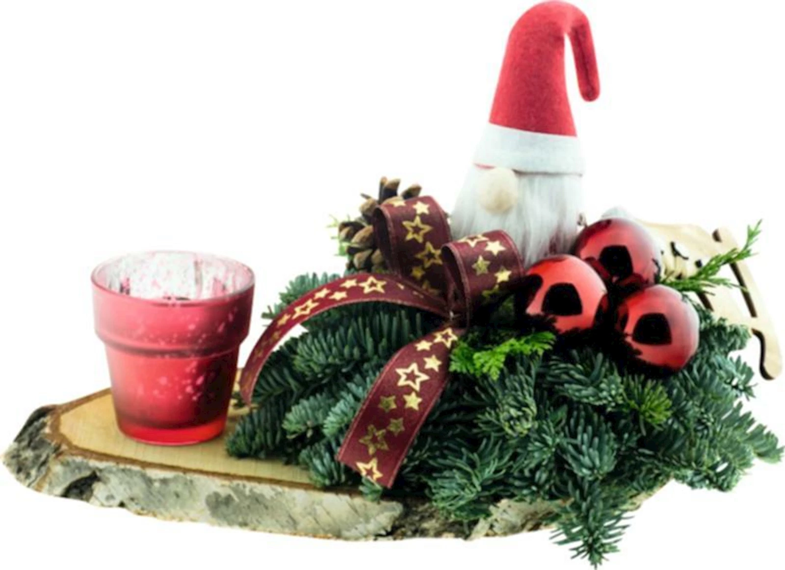 Weihnachtsarranement Wichtel klein 32x24