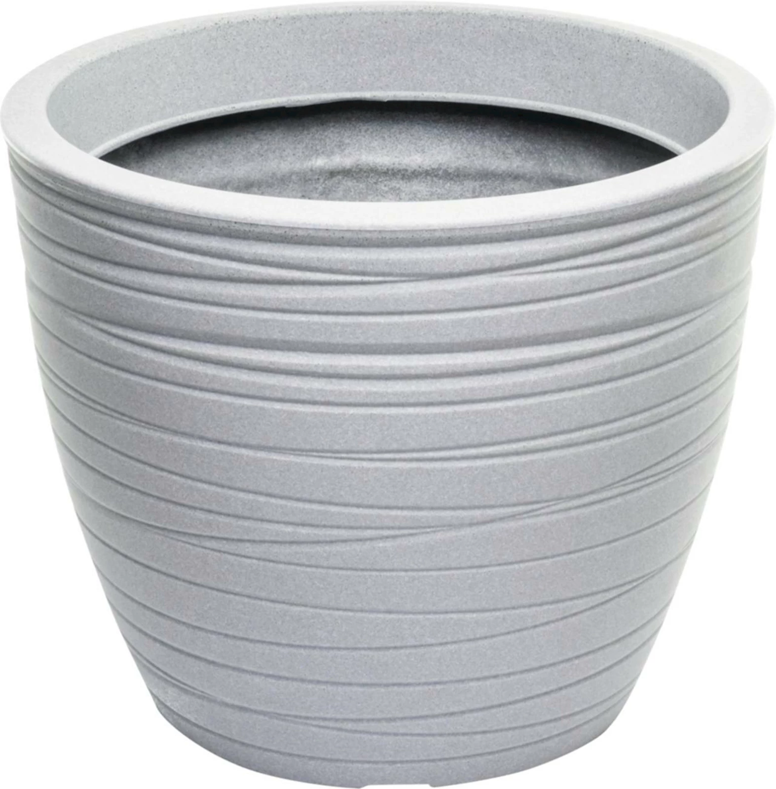 Topf  Kreuzrille grau 33 cm