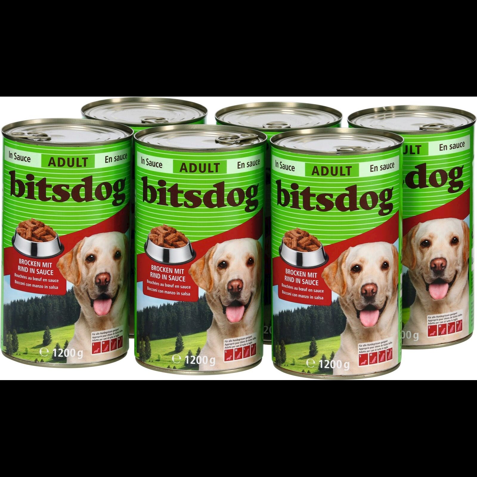 Aliment pour chiens boeuf 6×1200 g Acheter - Nourriture humide