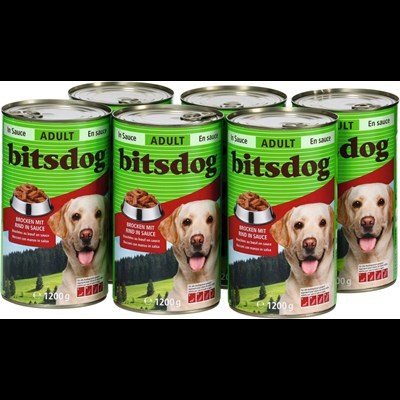 Hundefutter Rind bitsdog 6 × 1200 g