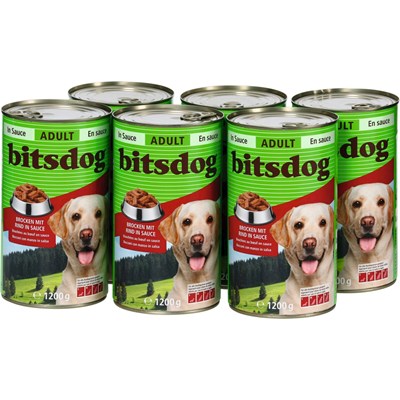 Hundefutter Rind bitsdog 6 × 1200 g