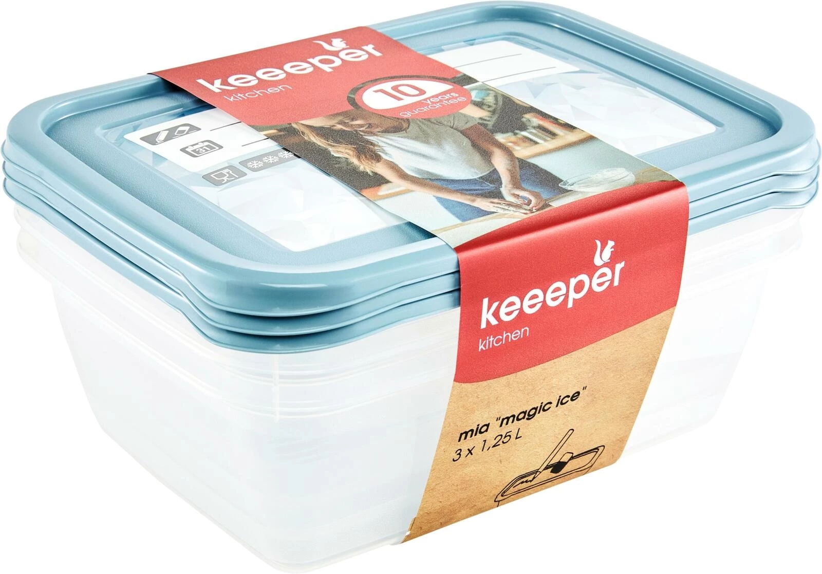 Boîte de congélation 3 × 1.25 litre