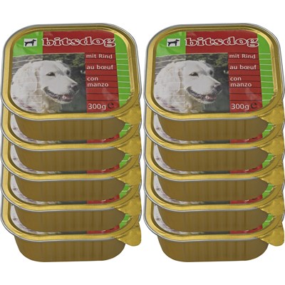 Aliment pour chiens boeuf 10×300 g