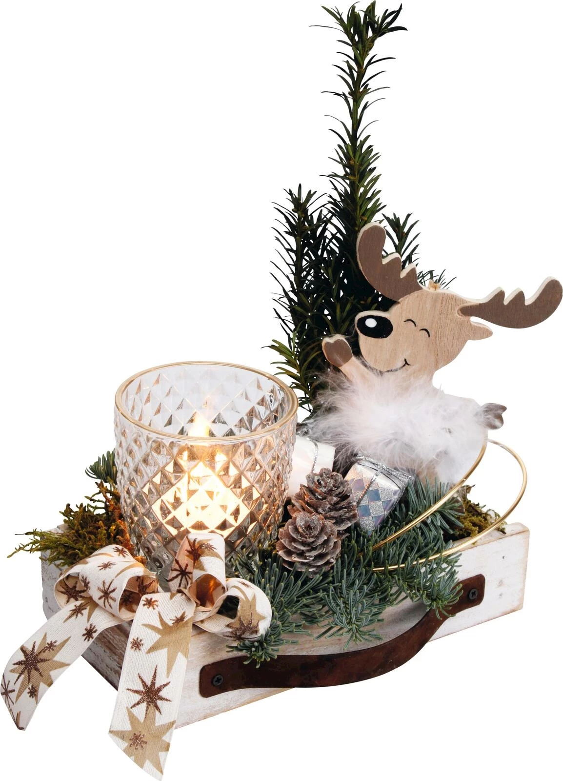 Adventsgesteck Hirsch