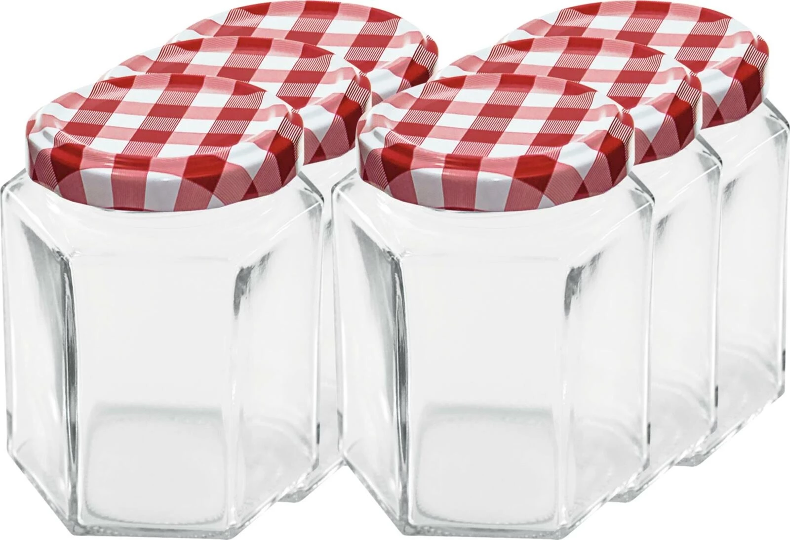 Konfitürengläser Karo rot 191 ml