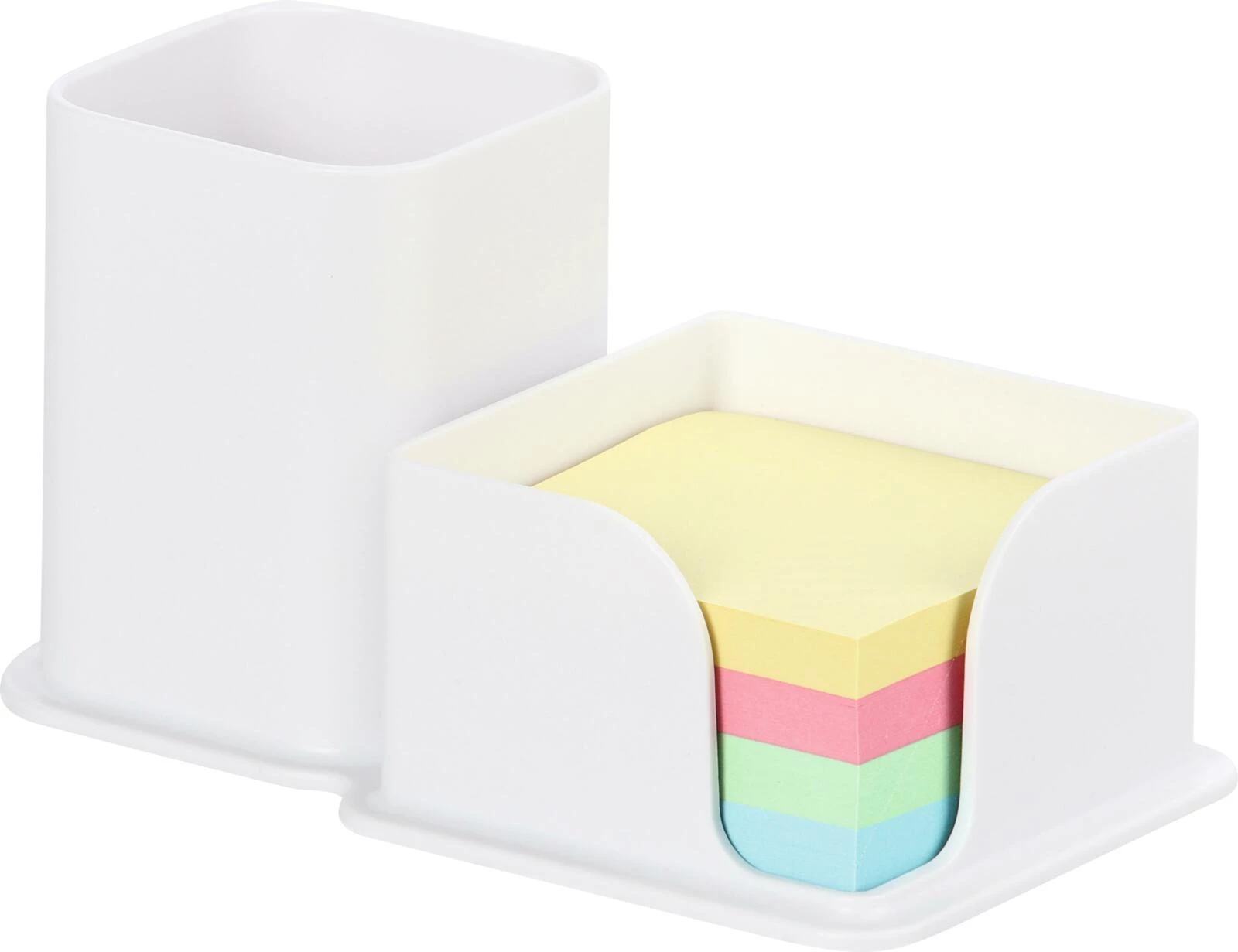 Stifthalter mit Note-Pad weiss
