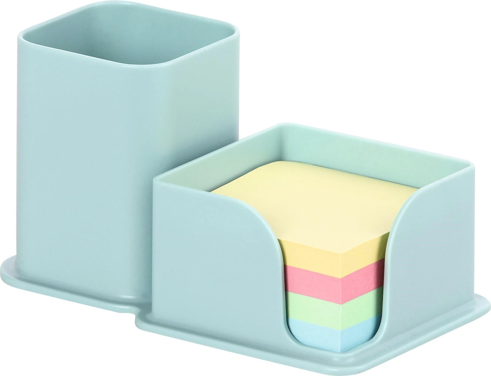 Pot  à crayons bloc-notes bleu