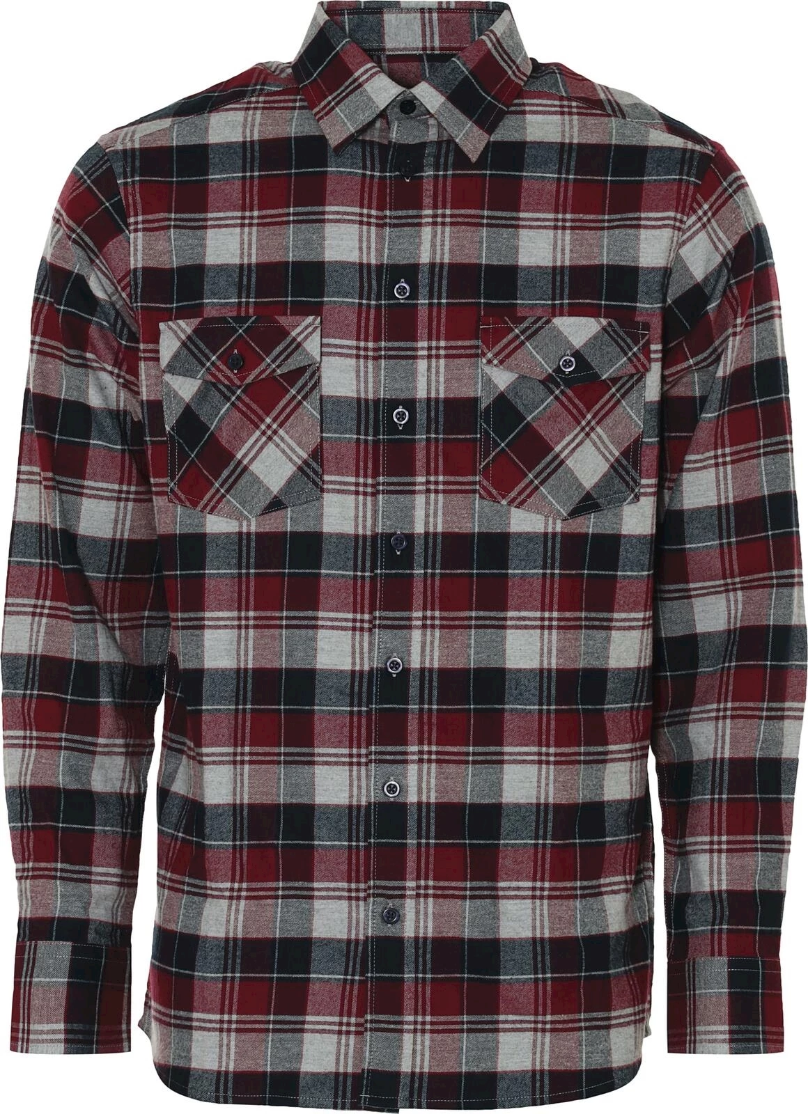 Flanellhemd navy-dunkelrot S