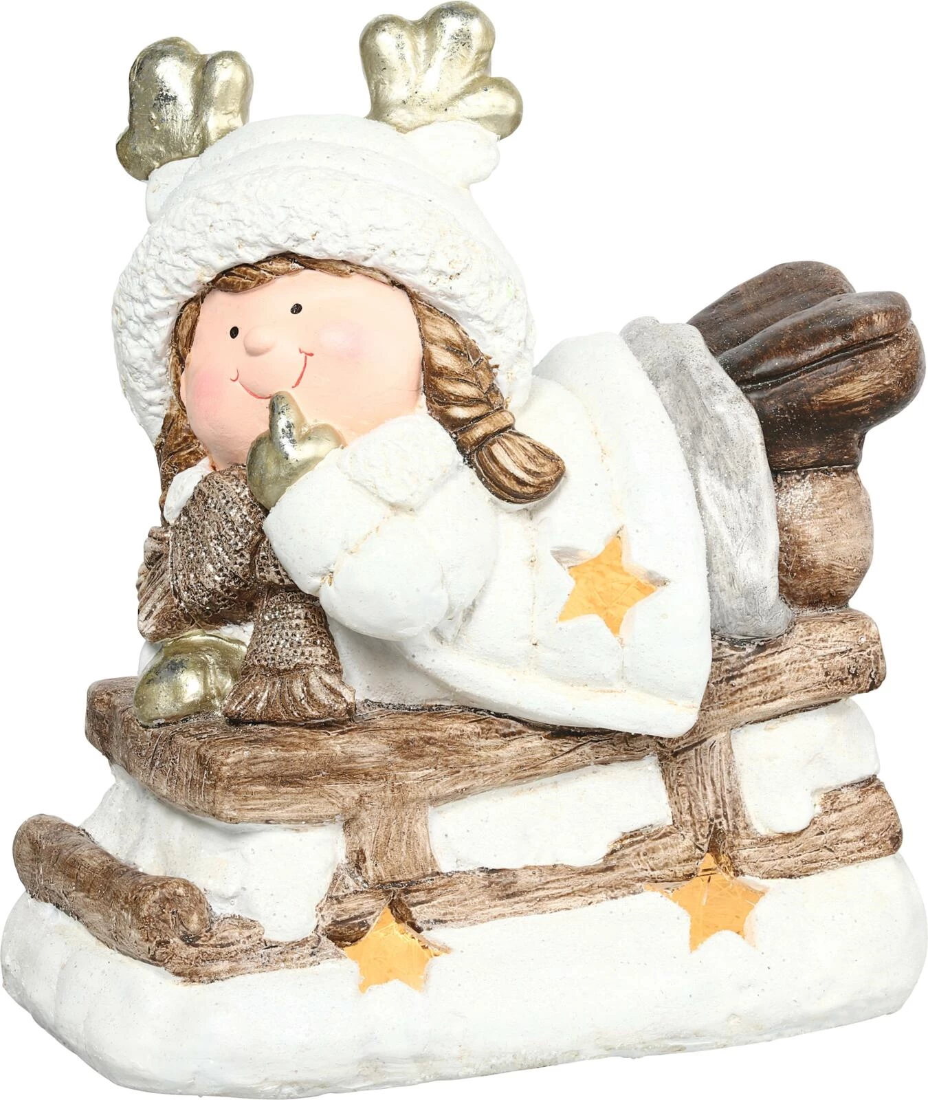 Mädchen mit Schlitten LED