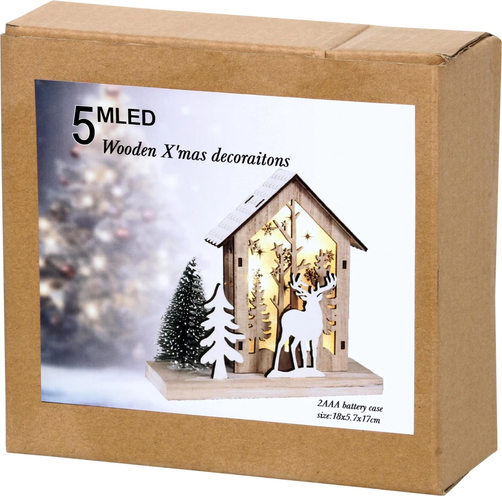 Chalet de Noël 5 LED