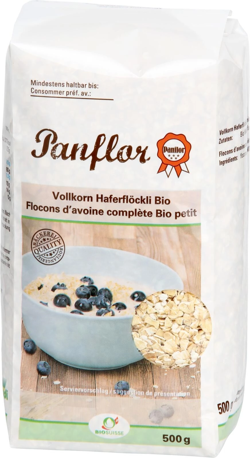 Haferflocken Bio Panflor 500 g