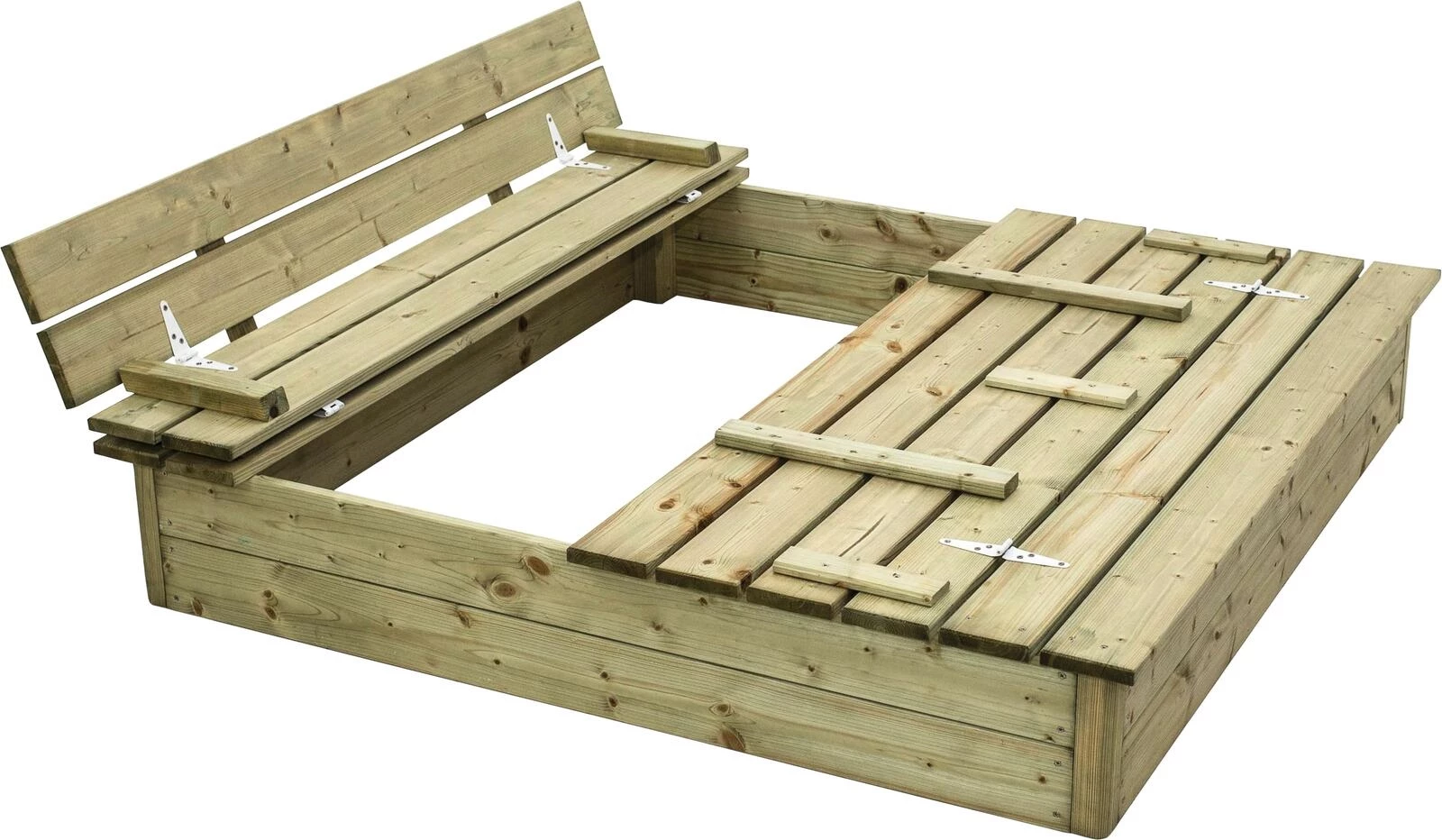 Bac à sable a. banc 115 × 115 cm