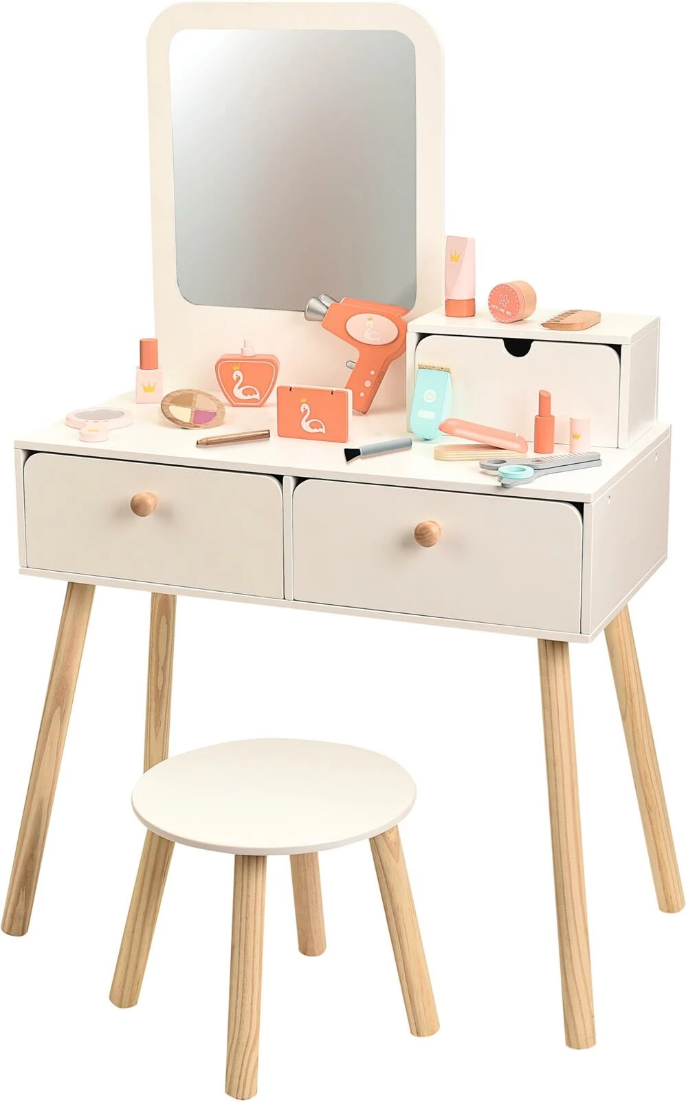 Coiffeuse p. enfants avec chaise