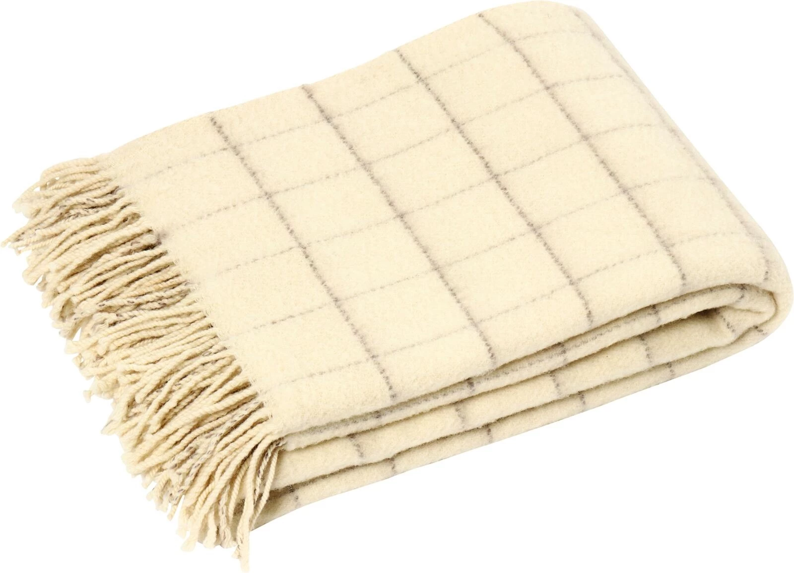 Couverture laine écru 152×127cm