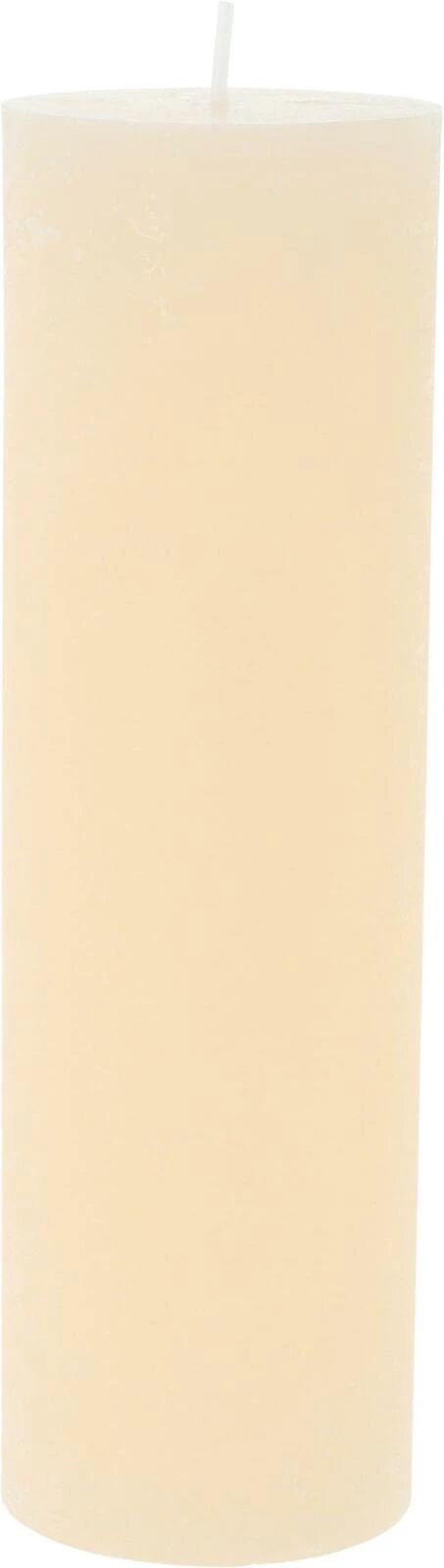 Raureifkerze champagner 6 x 20 cm