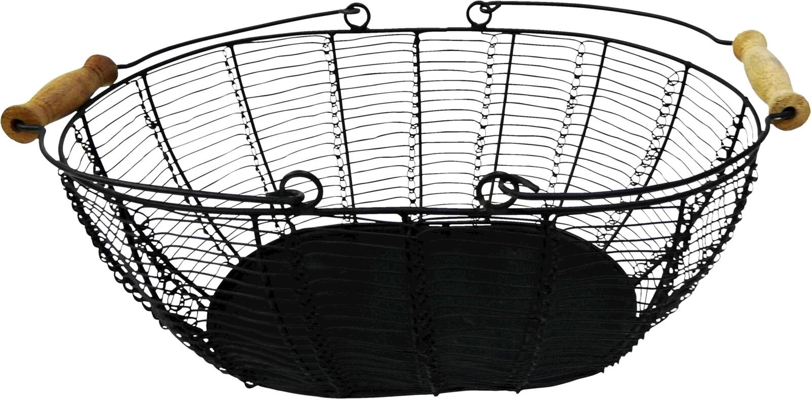 Panier métal ovale noir 31