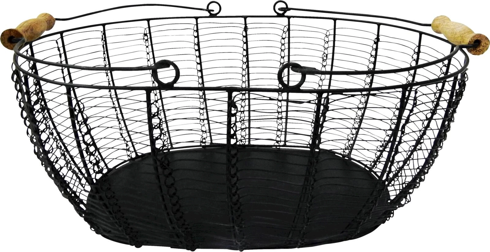 Panier métal ovale noir 41