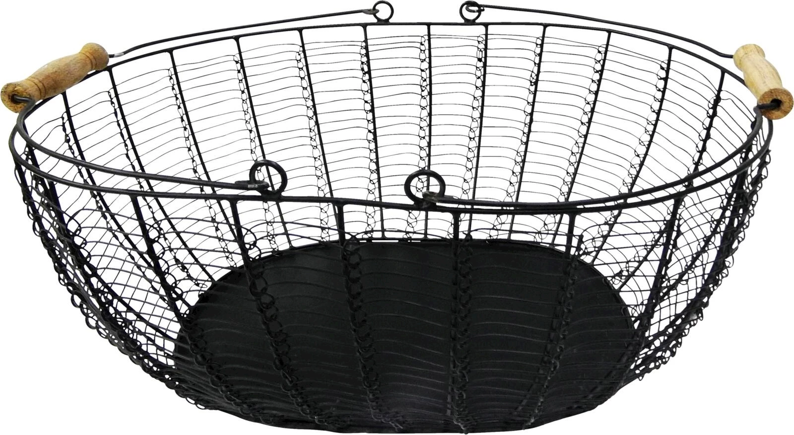 Panier métal ovale noir 46